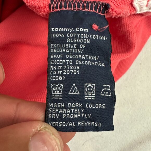 Tommy Hilfiger Mens Red Polo Shirt Short Sleeve Size Large Classic Fit Casual - Picture 4 of 5